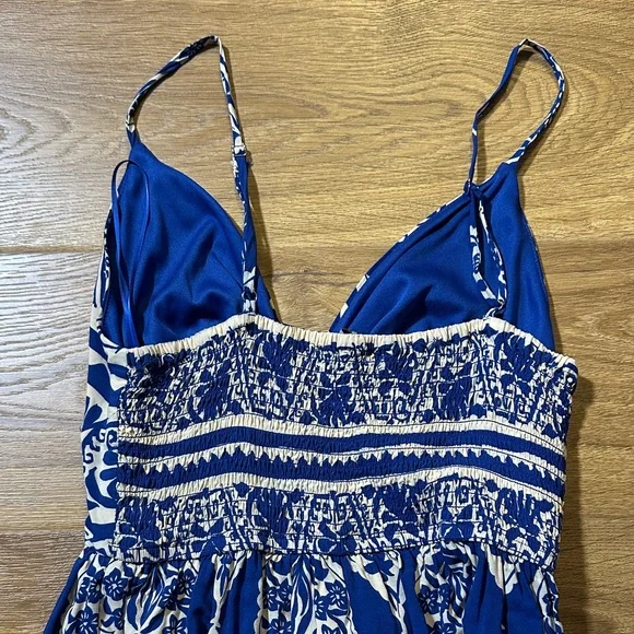 Baltic Born Blue and Cream Maxi Dress Size Medium - Picture 7 of 7